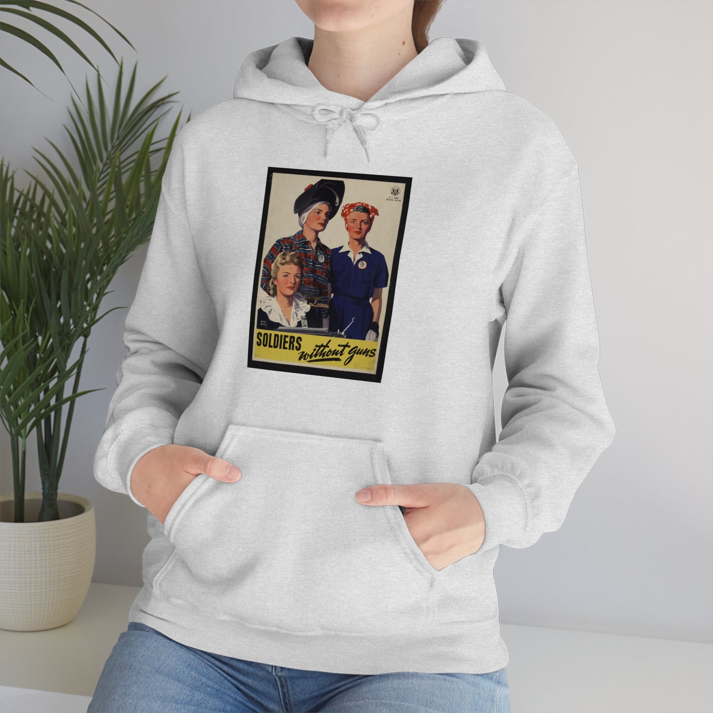 Vintage 'Soldiers Without Guns' Hooded Sweatshirt