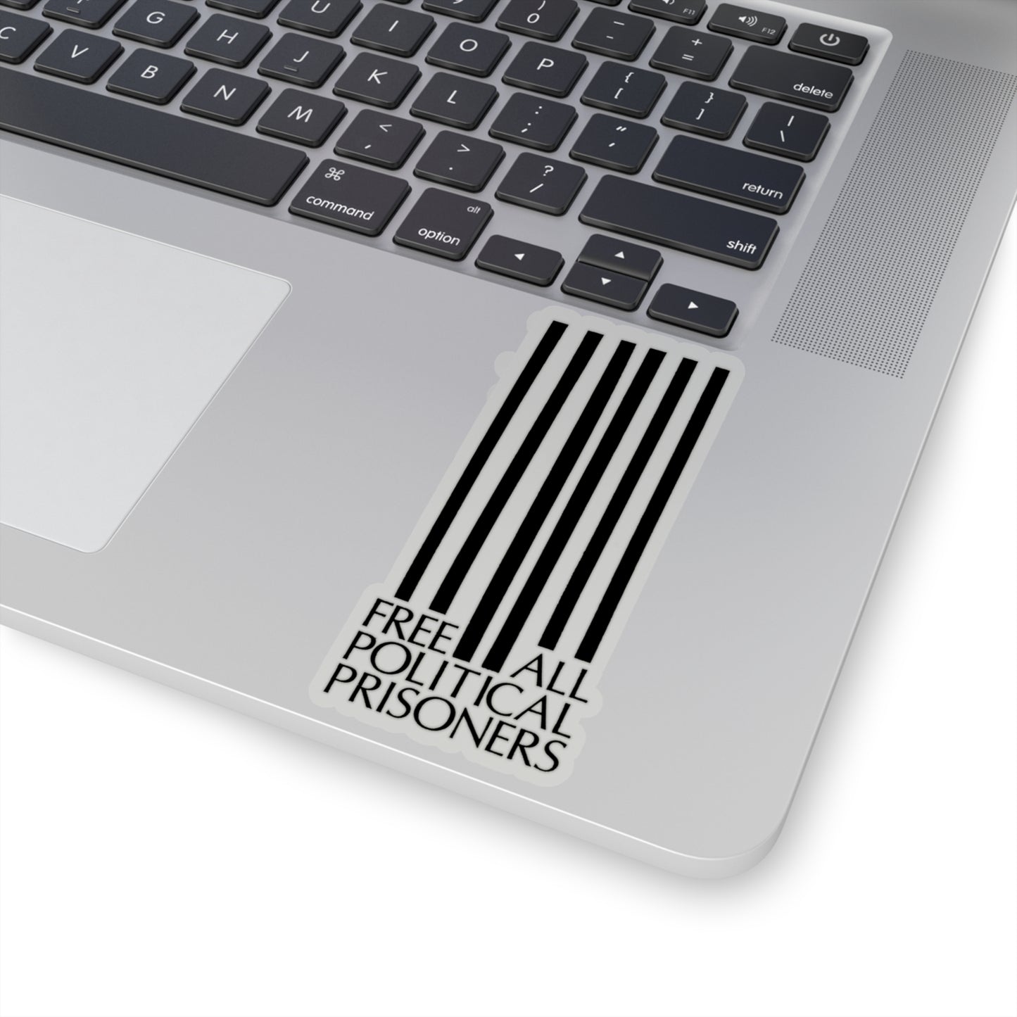 'Free All Political Prisoners' (Black Lettering) Sticker