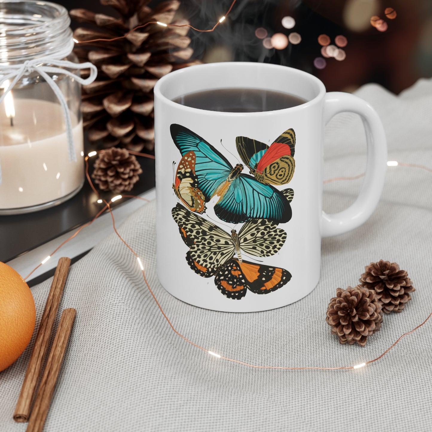 Vintage Butterflies Ceramic Mug 11oz