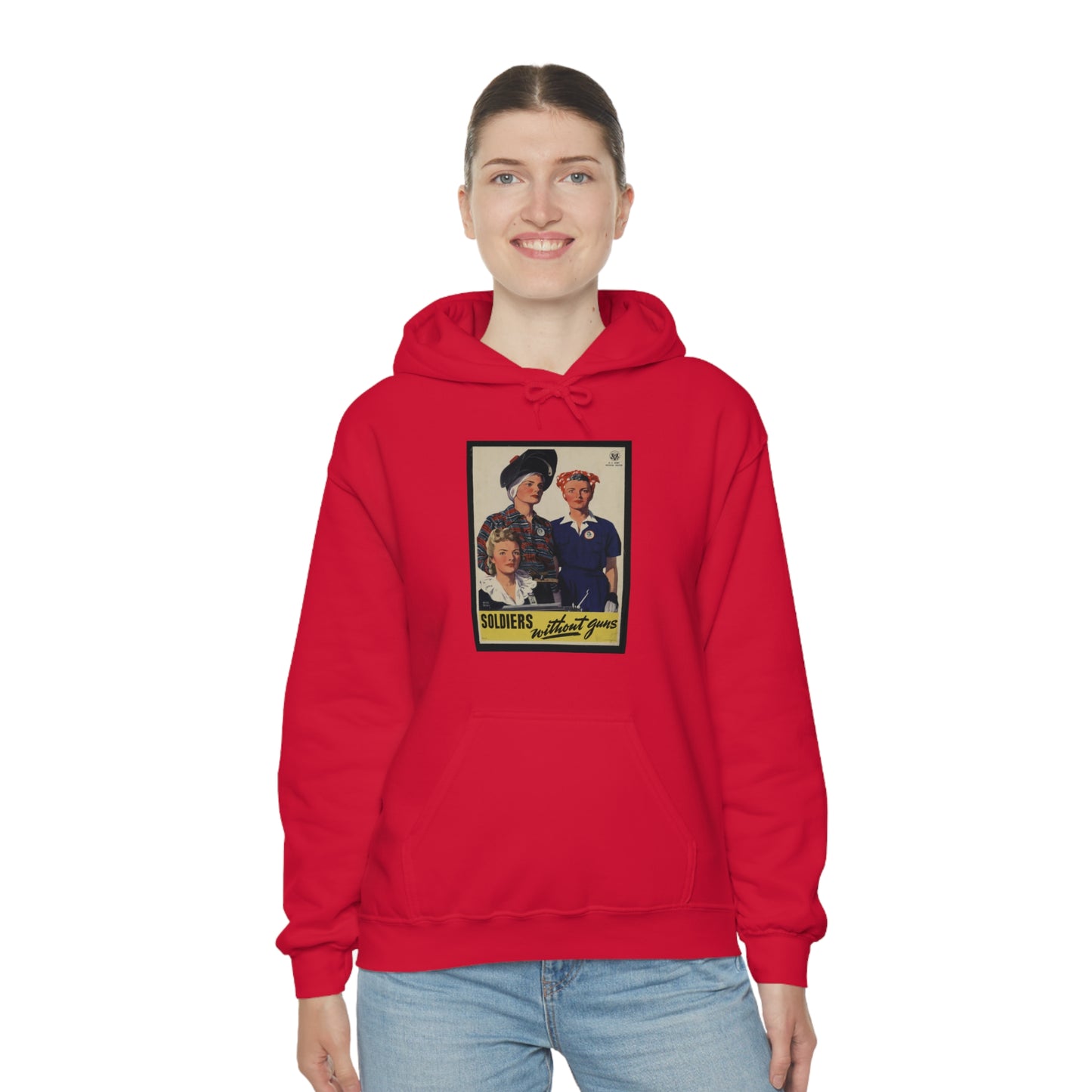 Vintage 'Soldiers Without Guns' Hooded Sweatshirt