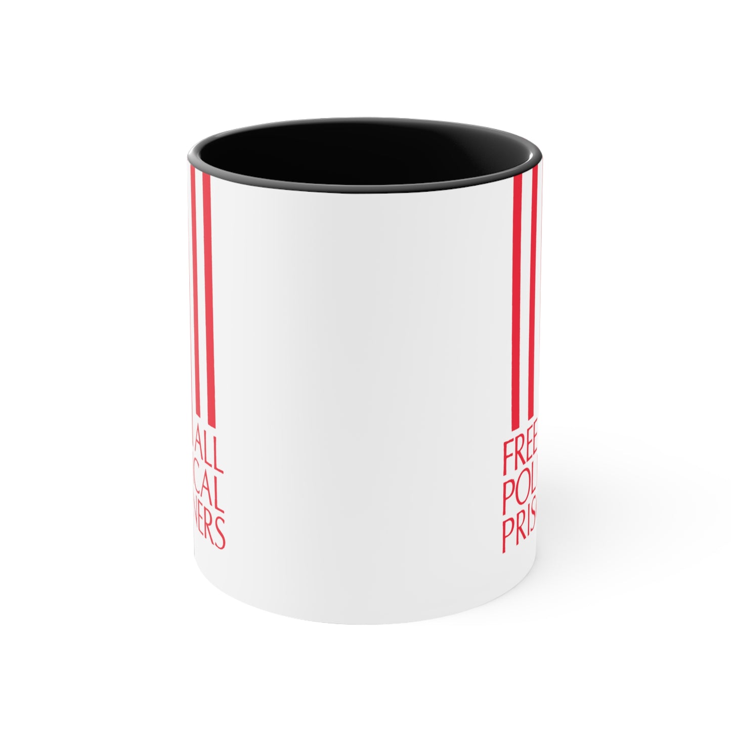 'Free All Political Prisoners' Accent Coffee Mug, 11oz