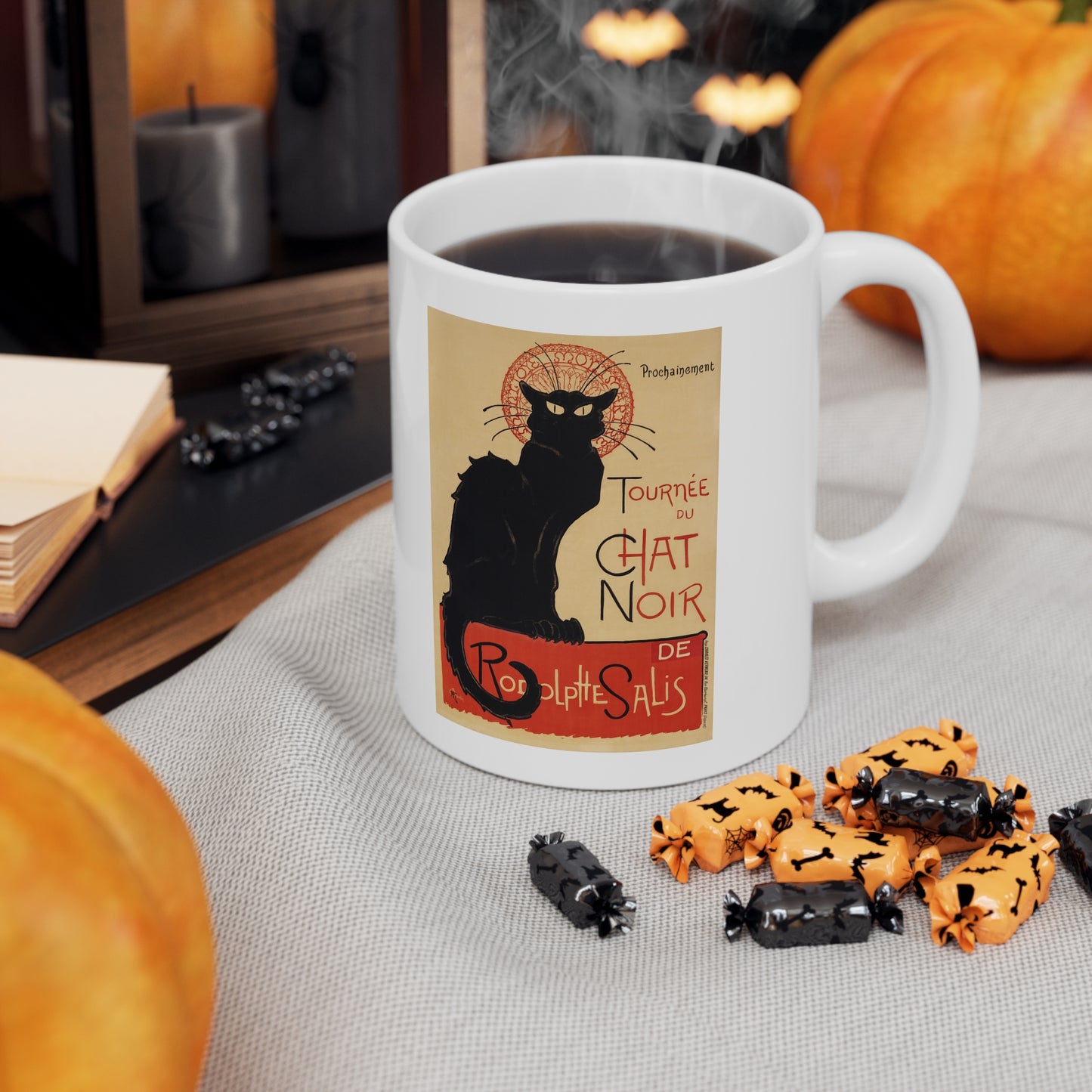 'Le Chat Noir' Ceramic Mug 11oz