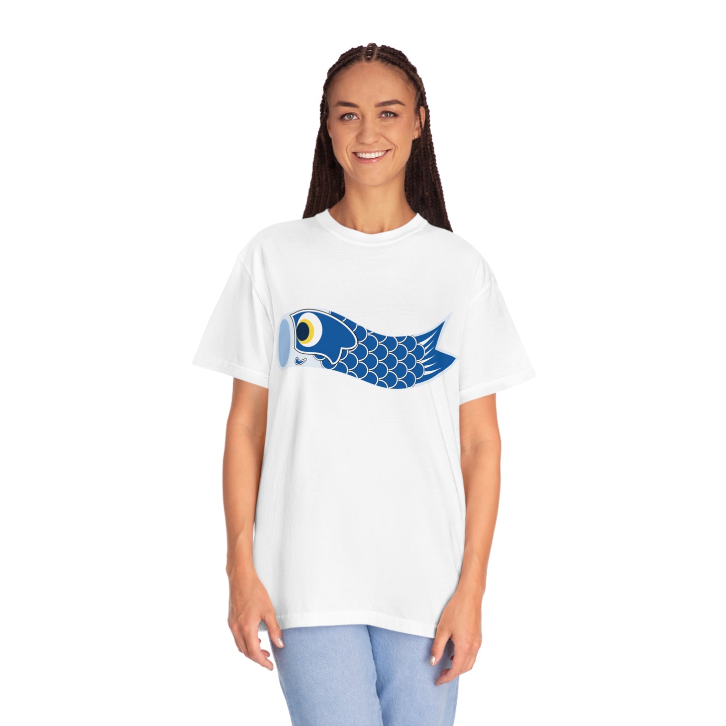 Blue Koinobori (Carp Kite) Print Shirt