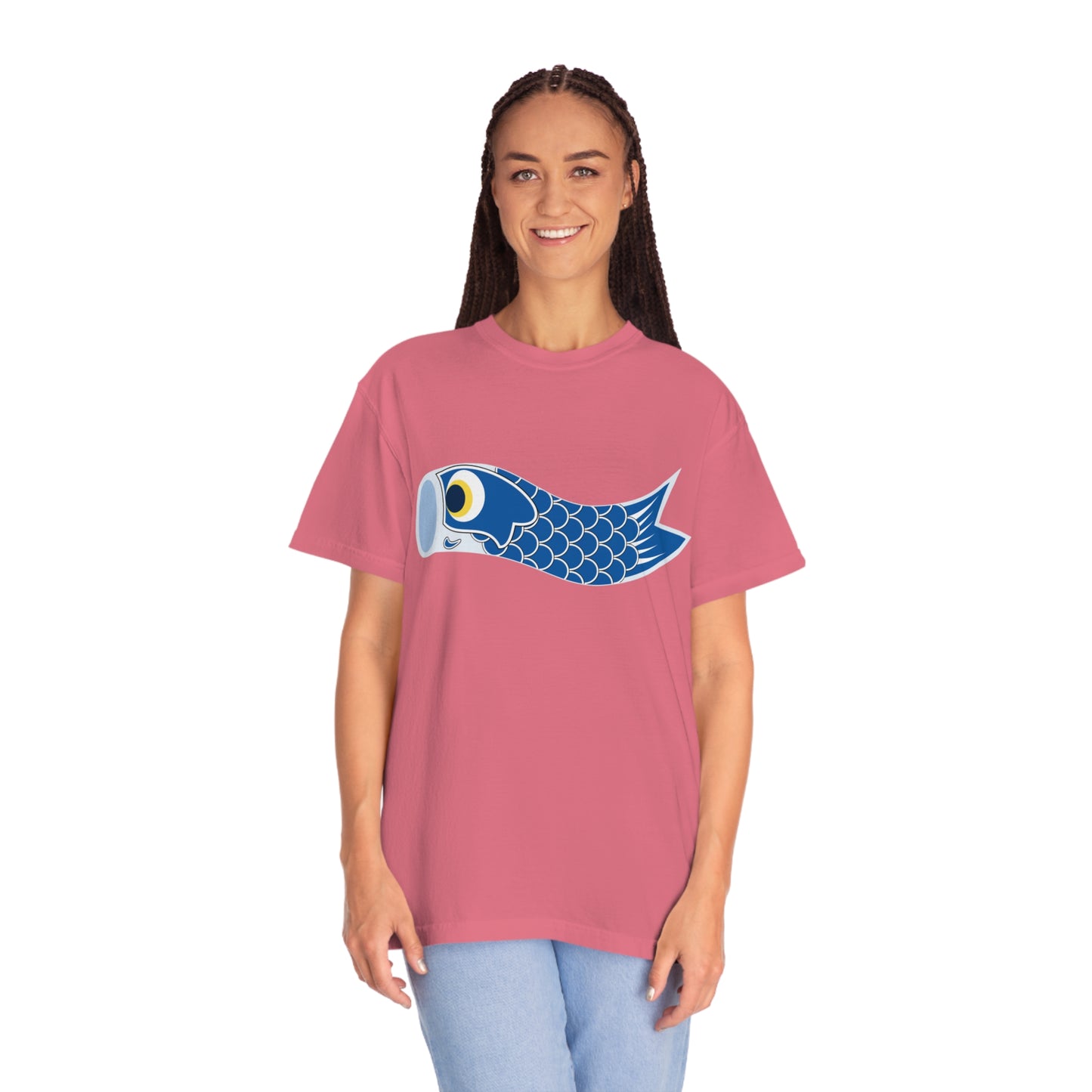 Blue Koinobori (Carp Kite) Print Shirt