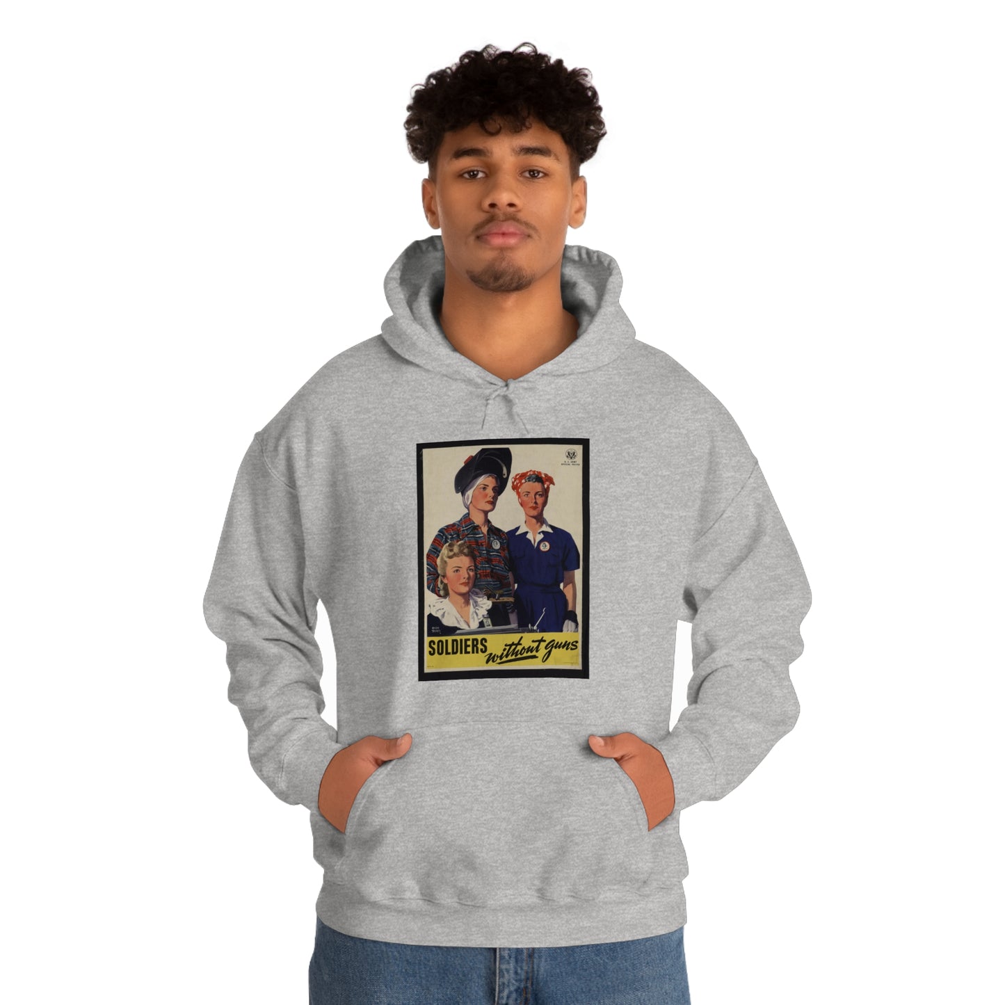 Vintage 'Soldiers Without Guns' Hooded Sweatshirt