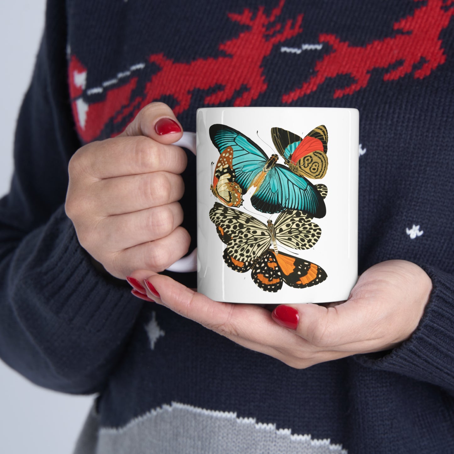 Vintage Butterflies Ceramic Mug 11oz