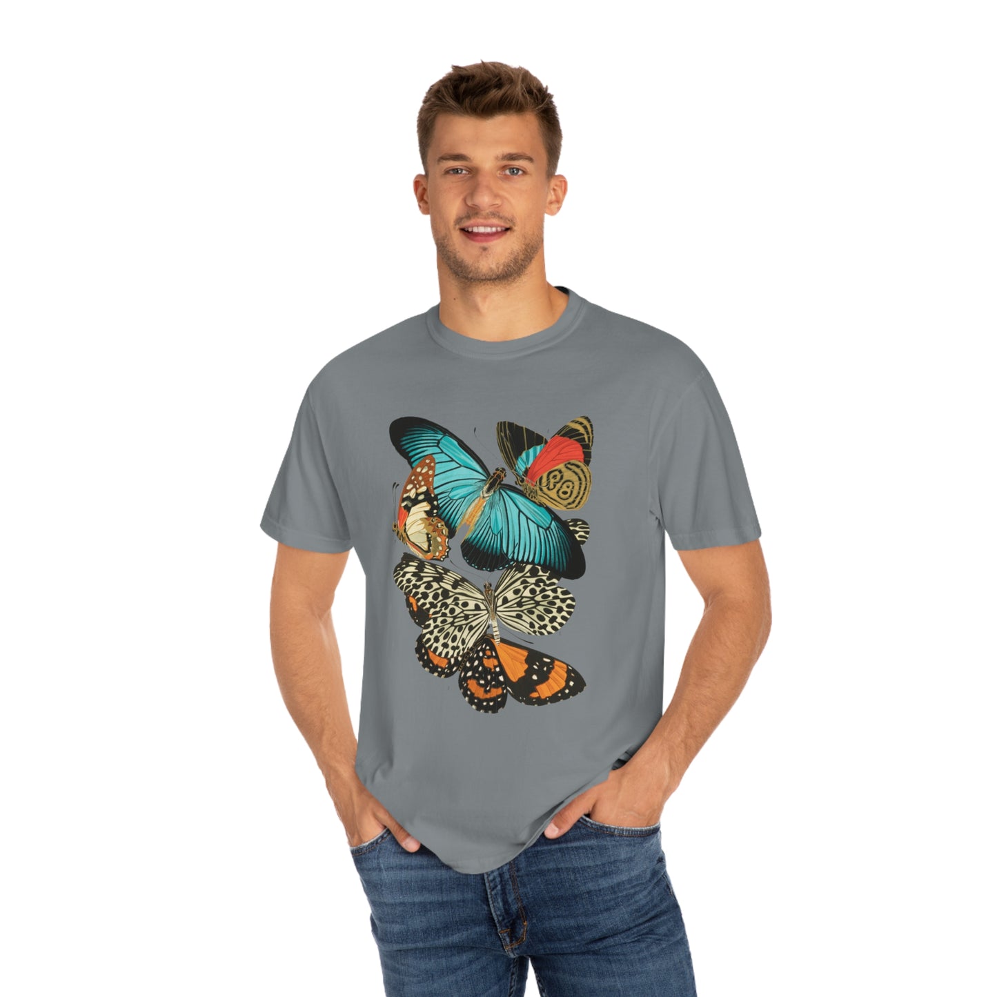 Art Deco Butterfly Print Shirt