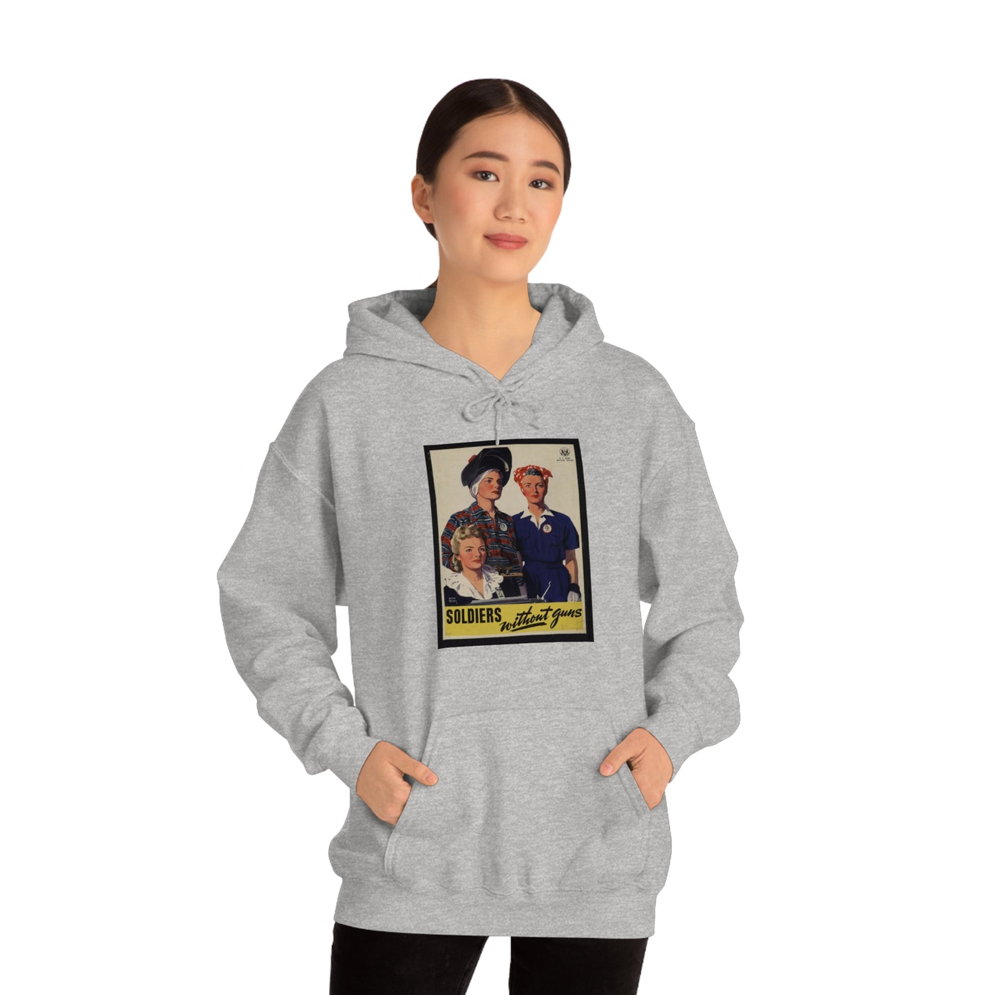 Vintage 'Soldiers Without Guns' Hooded Sweatshirt