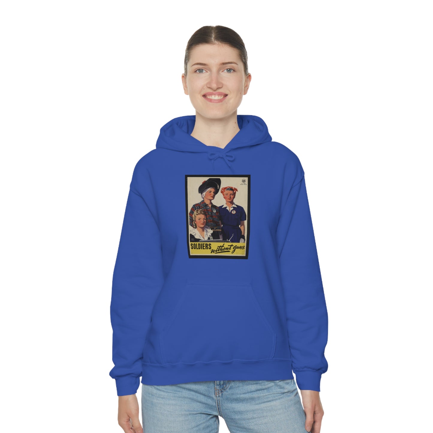 Vintage 'Soldiers Without Guns' Hooded Sweatshirt