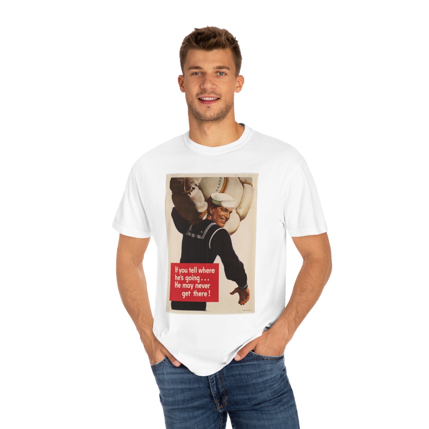 'He May Never Get There' Propaganda Print Shirt