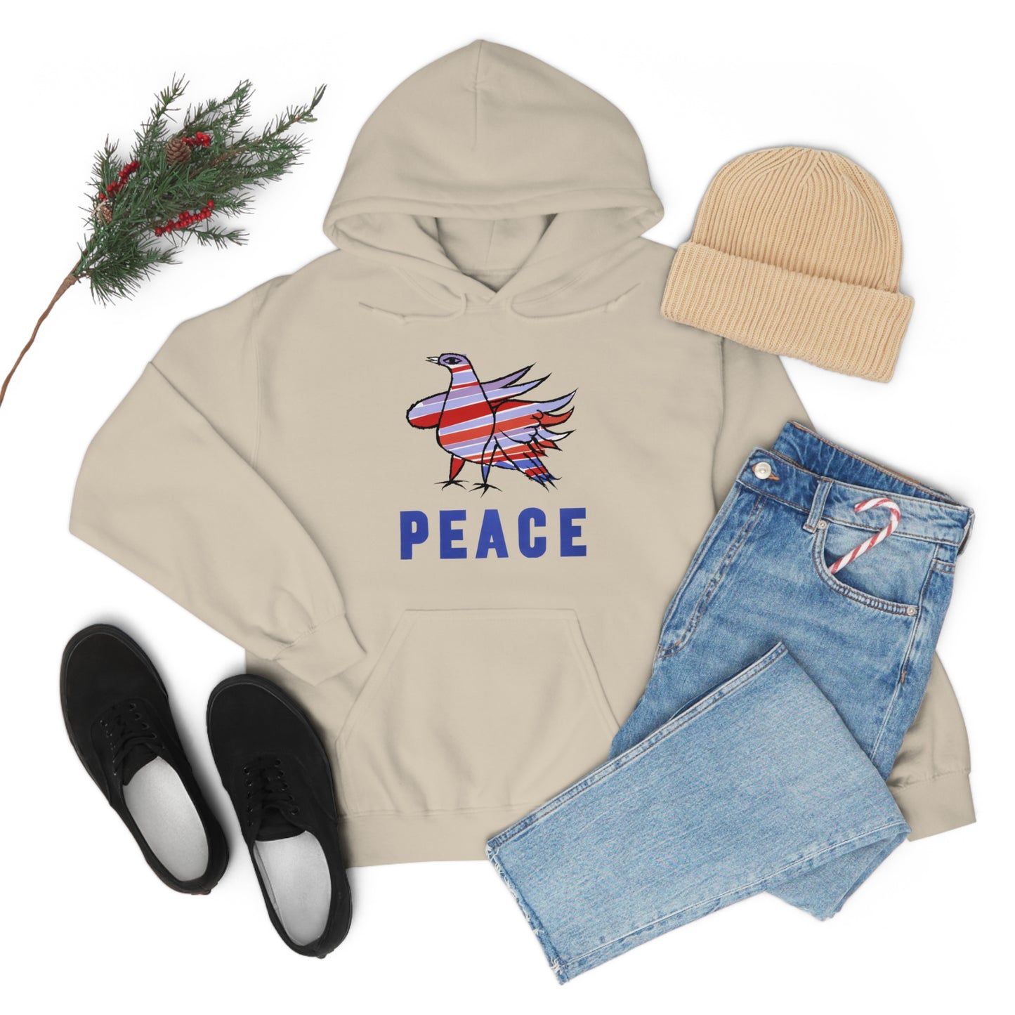 Peace Dove Hooded Sweatshirt