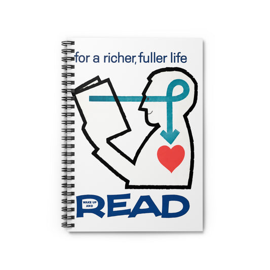 'For a Fuller Life, Read' White Spiral Notebook - Ruled Line