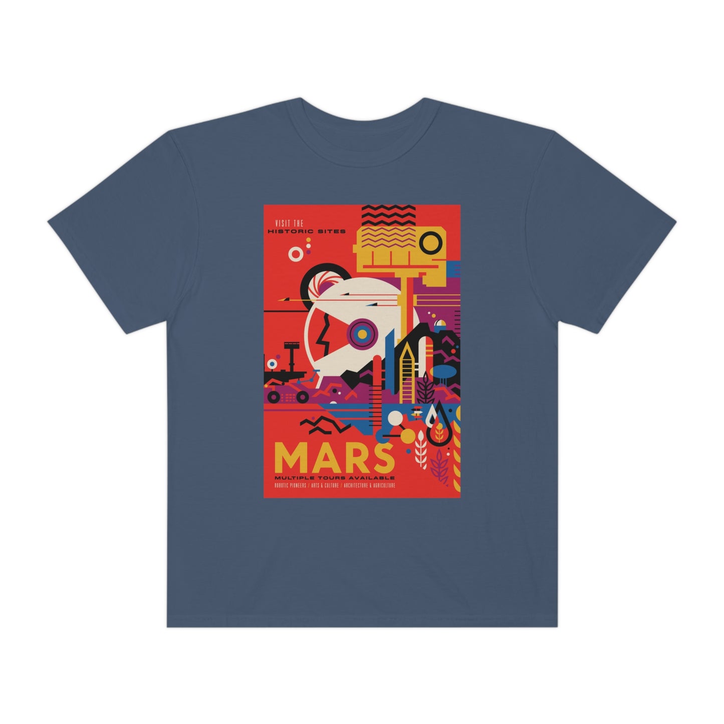 Retrofuturist Mars Tourism Print Shirt