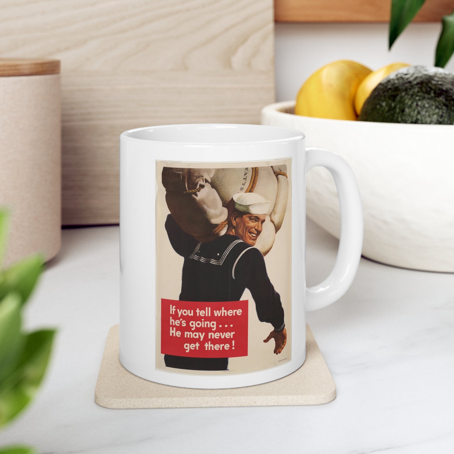 'He may never get there' Ceramic Mug 11oz