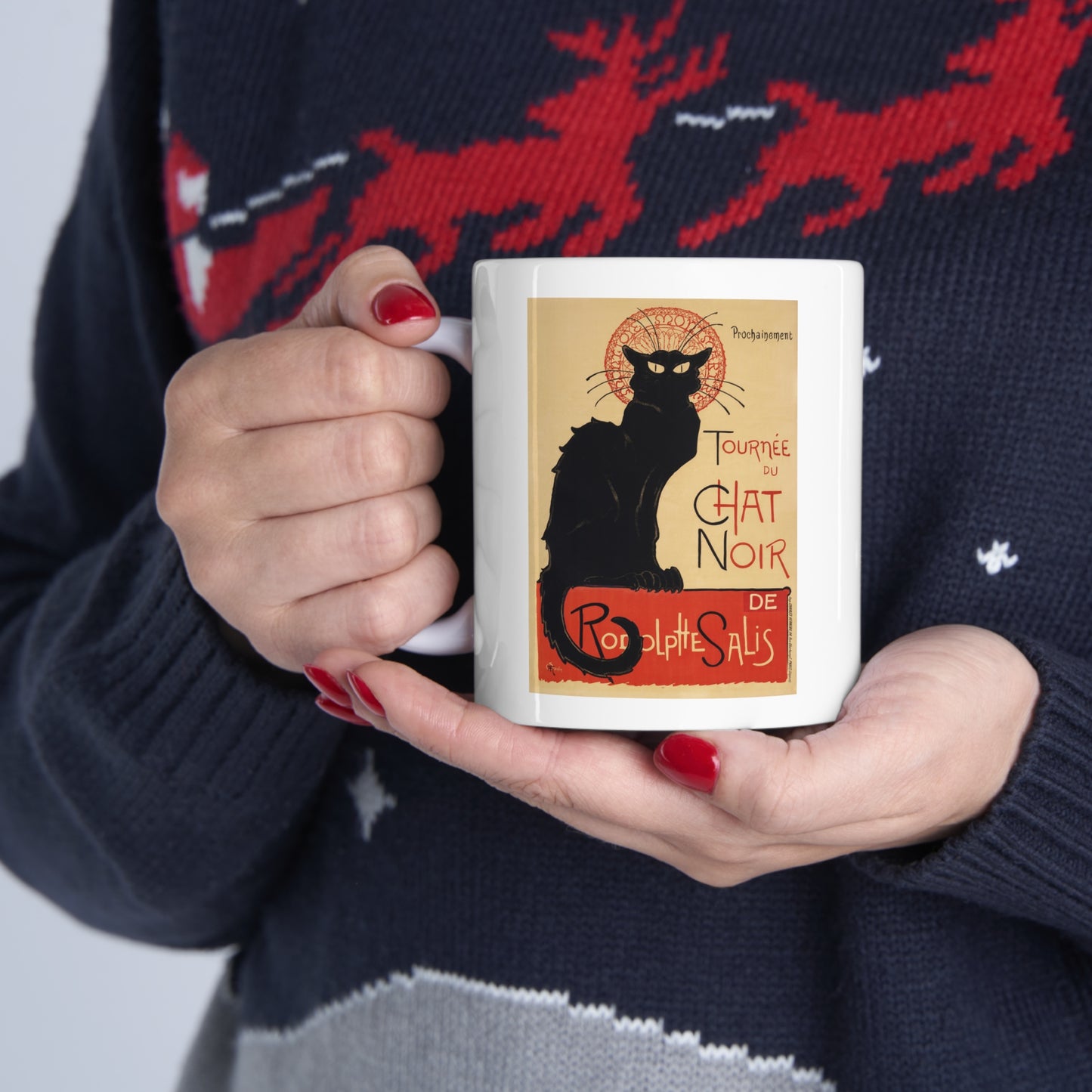 'Le Chat Noir' Ceramic Mug 11oz