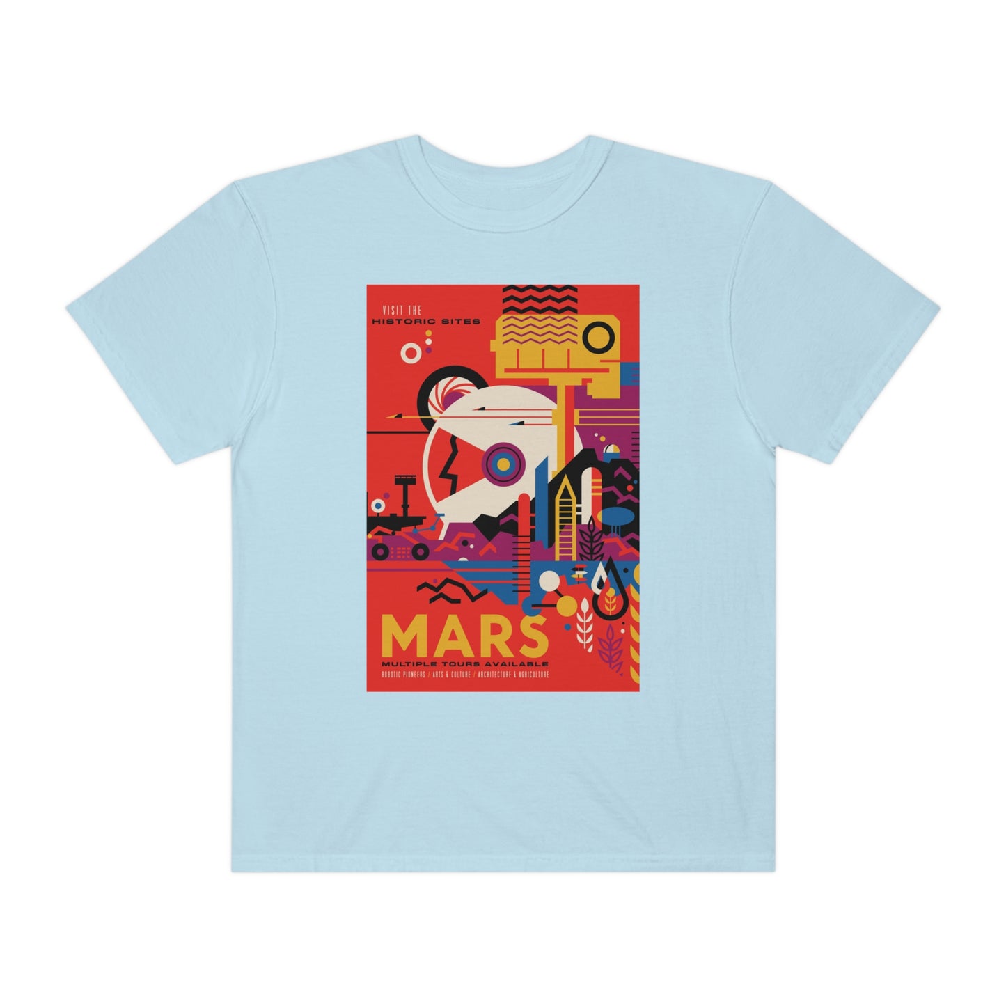 Retrofuturist Mars Tourism Print Shirt