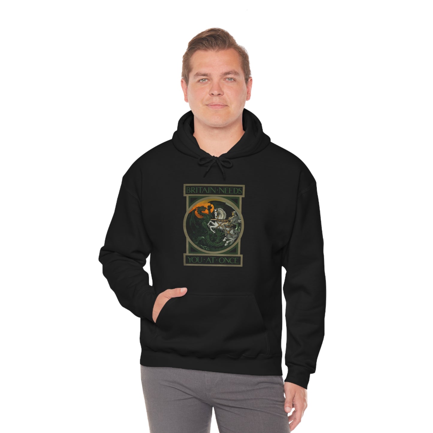 Vintage 'Britain Needs You' Hooded Sweatshirt