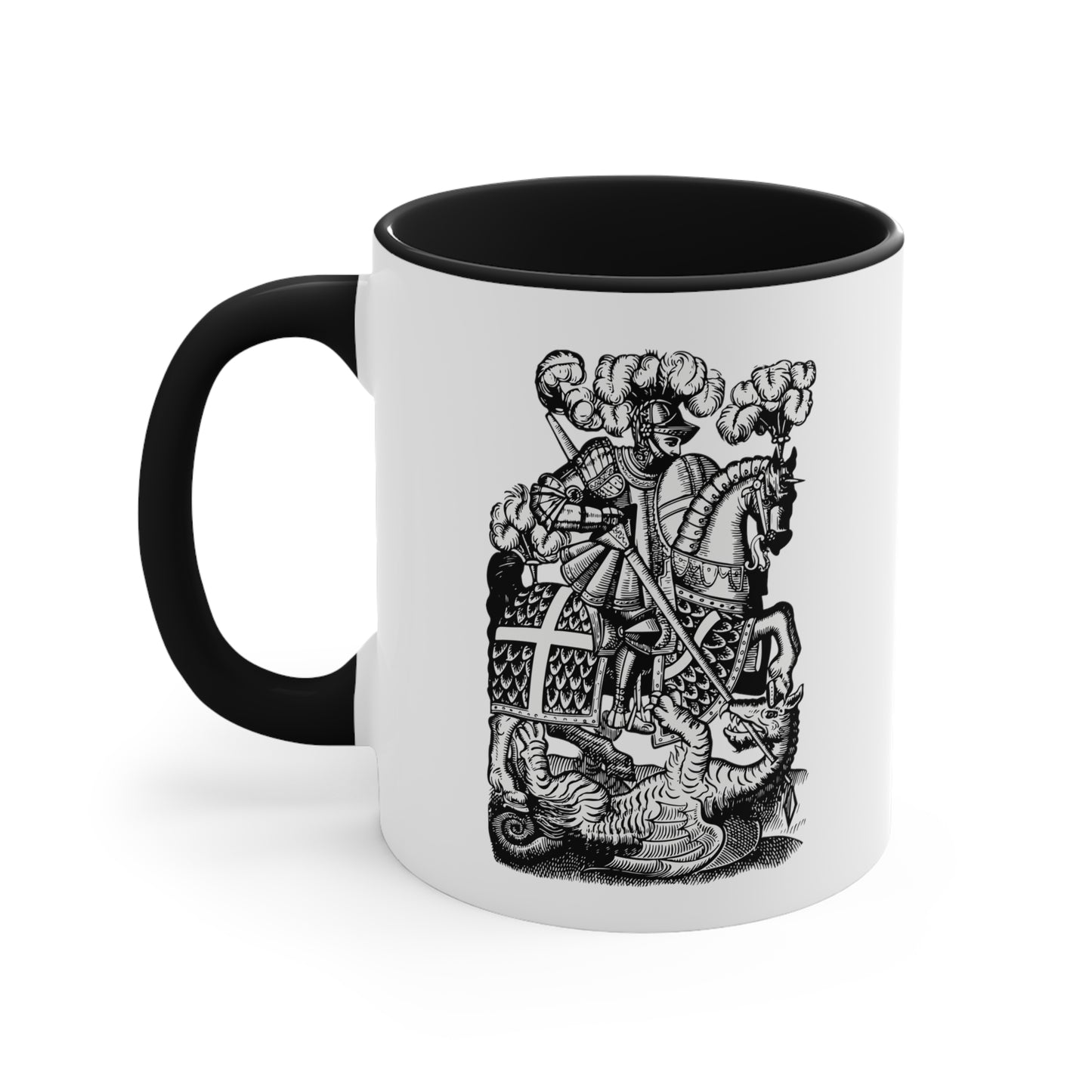 Red Cross Knight Accent Coffee Mug, 11oz