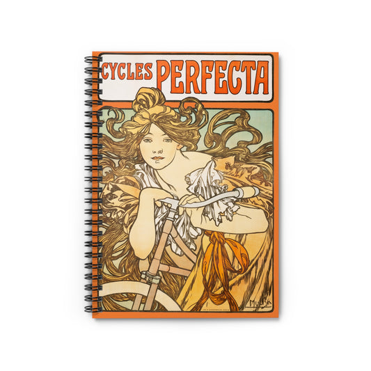 Vintage Cycles Perfecta Spiral Notebook - Ruled Line