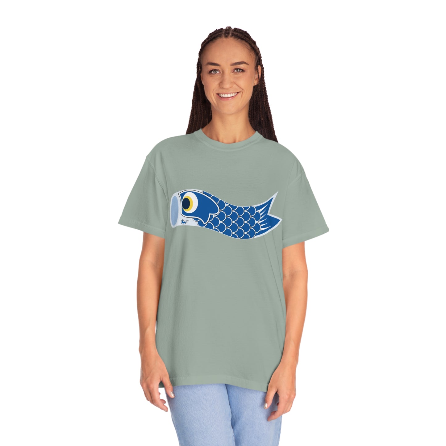 Blue Koinobori (Carp Kite) Print Shirt