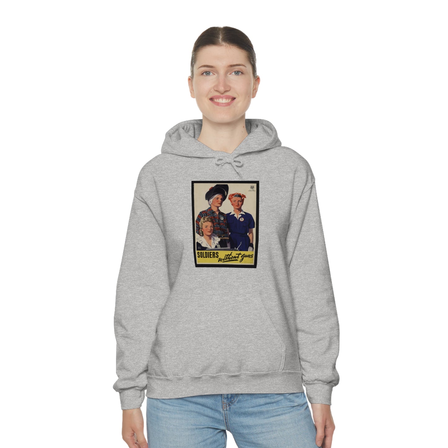 Vintage 'Soldiers Without Guns' Hooded Sweatshirt