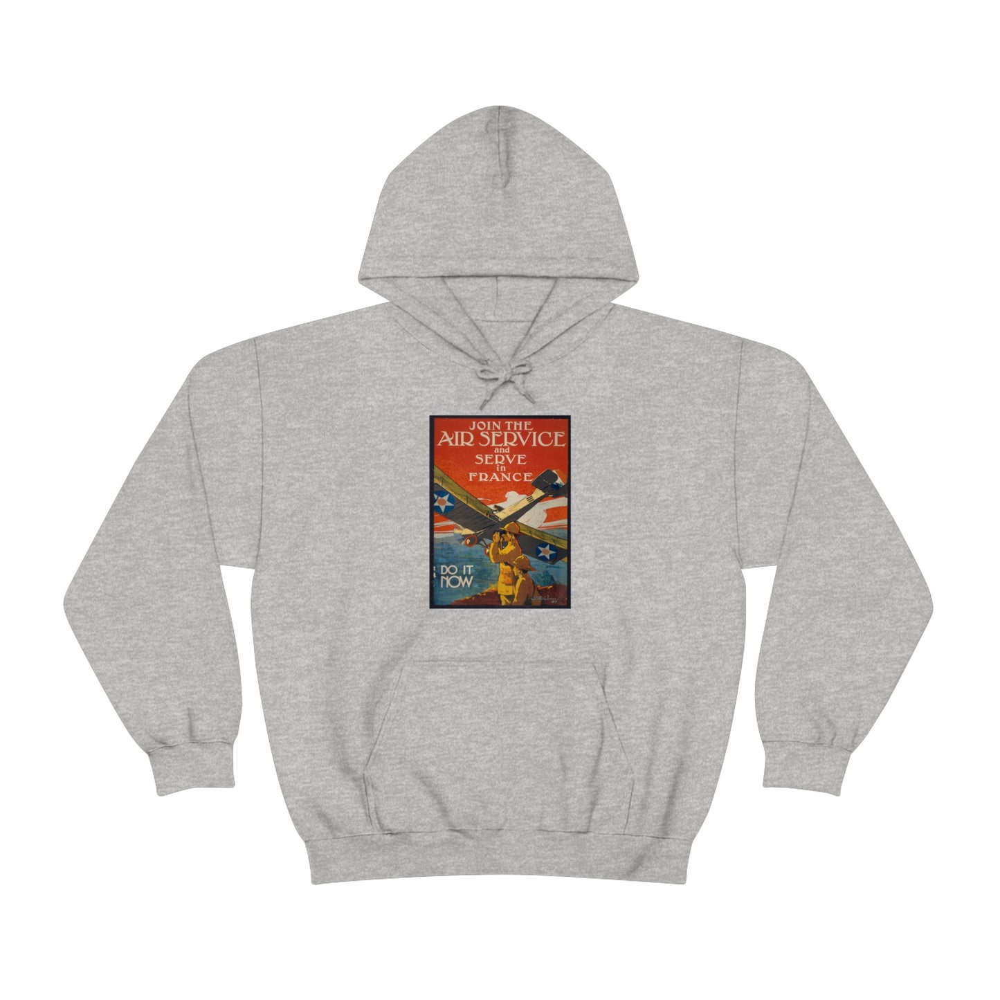 Vintage 'Serve in France' Hooded Sweatshirt