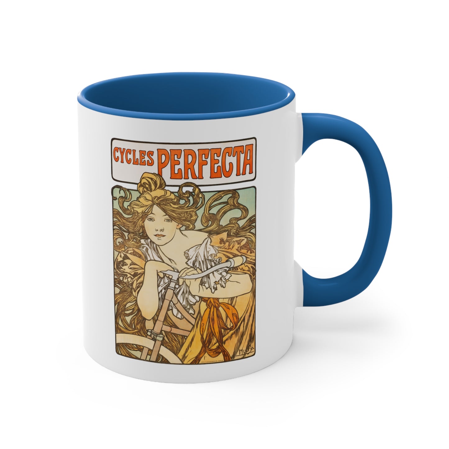 Vintage Cycles Perfecta Accent Coffee Mug, 11oz