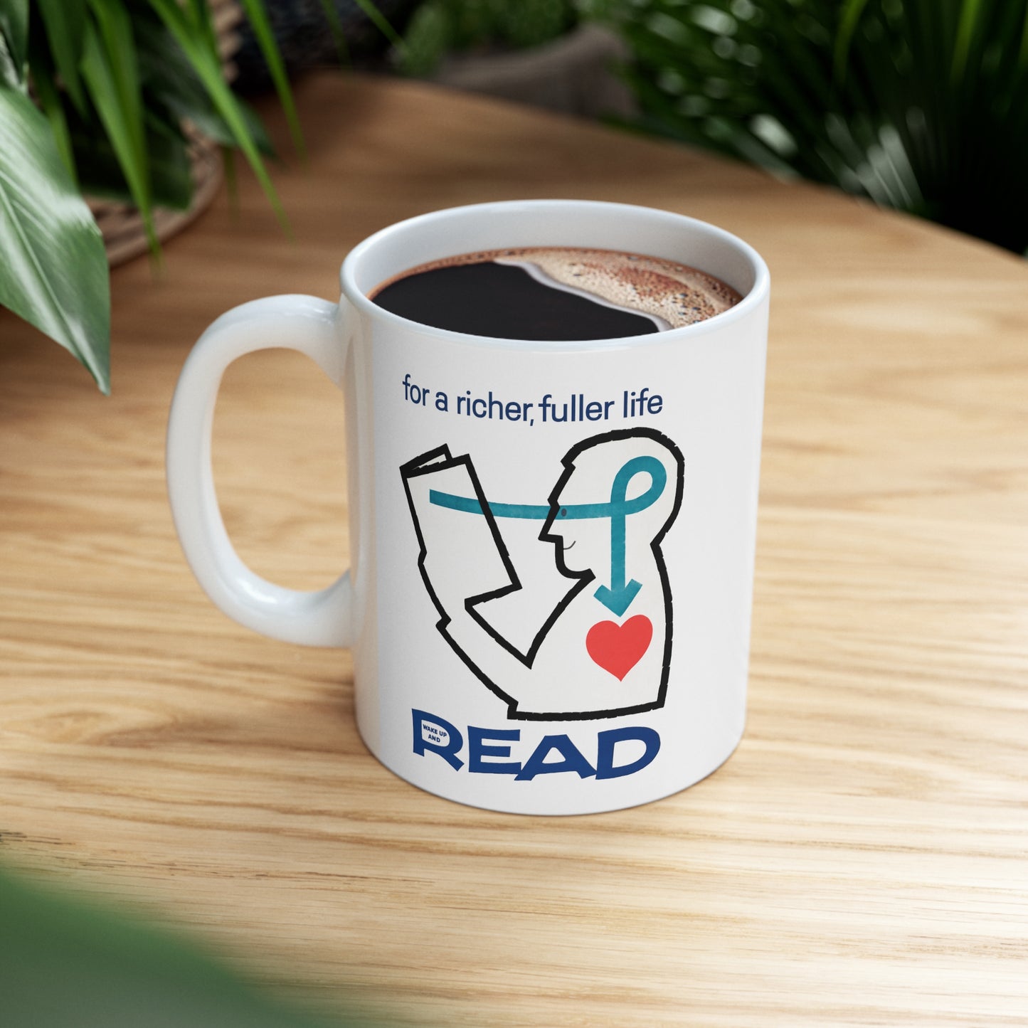 'For a Richer Life, Read' Ceramic Mug 11oz