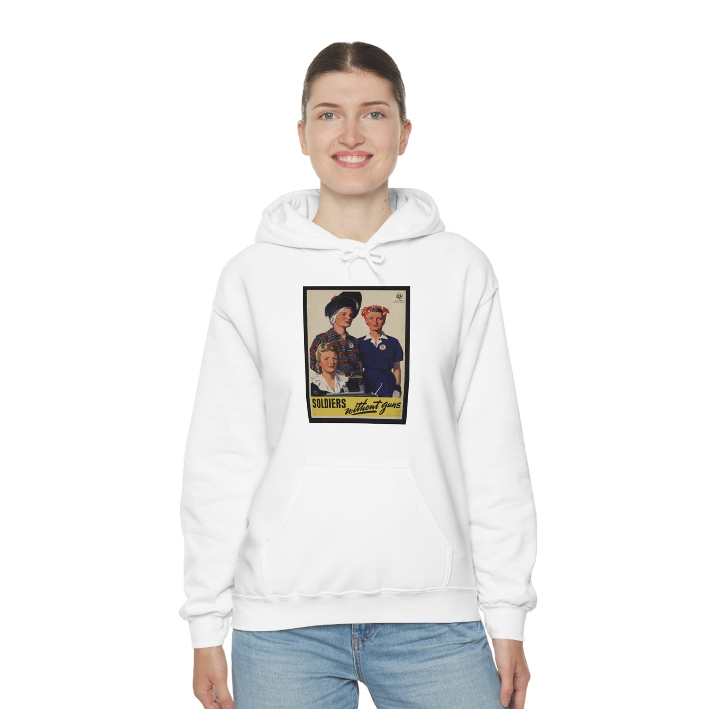 Vintage 'Soldiers Without Guns' Hooded Sweatshirt