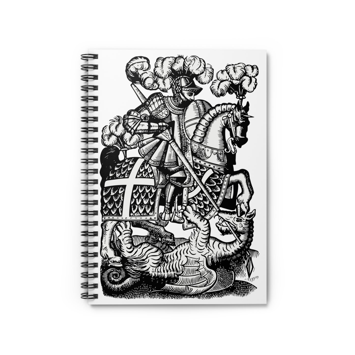 Red Cross Knight Spiral Notebook - Ruled Line