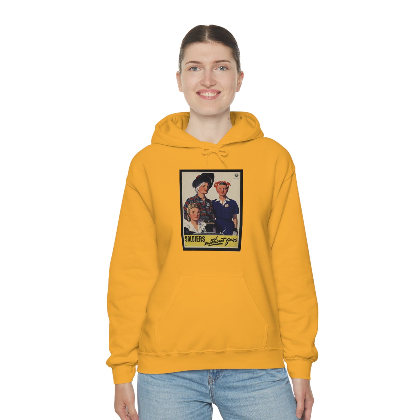 Vintage 'Soldiers Without Guns' Hooded Sweatshirt