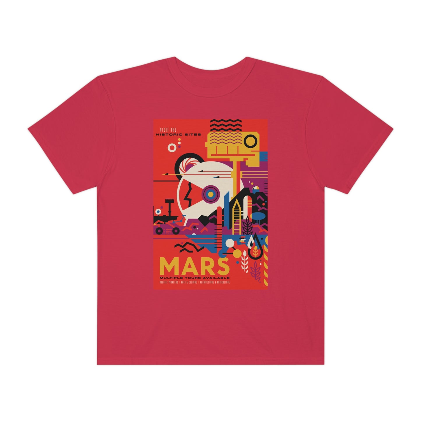 Retrofuturist Mars Tourism Print Shirt