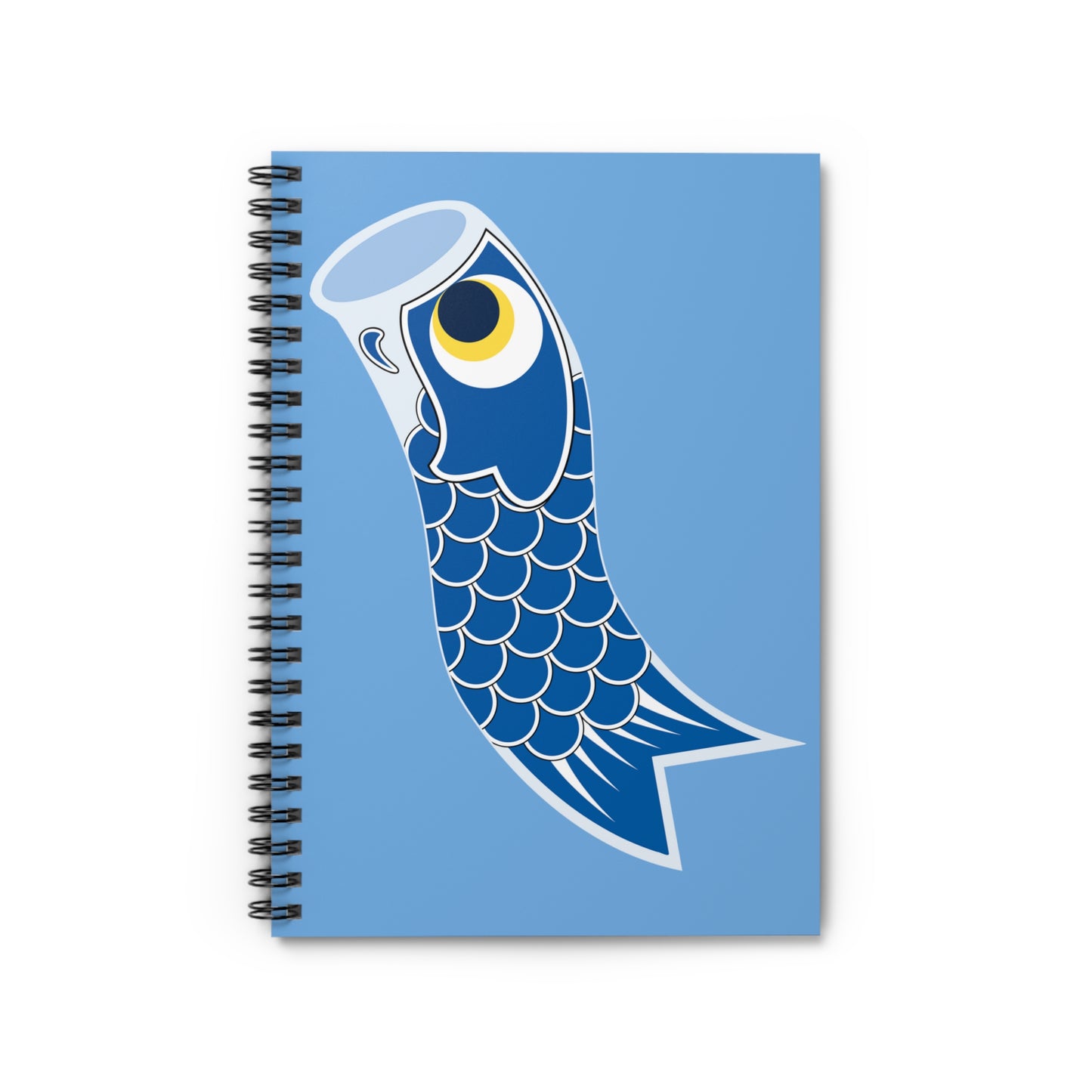 Blue Koinobori (Carp Streamer) Spiral Notebook - Ruled Line