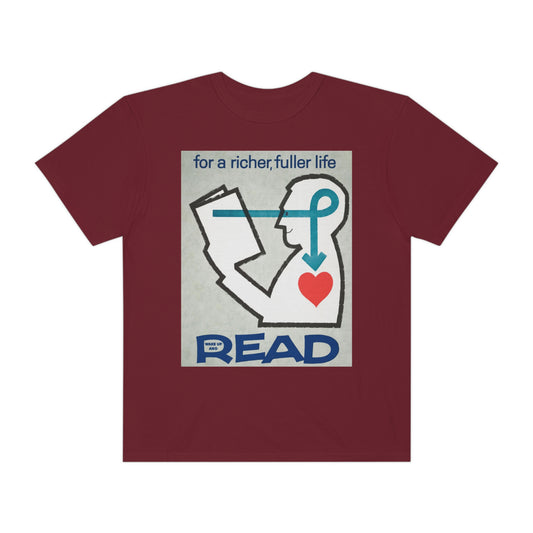 'For a Richer Life, Read' Retro Design T-Shirt