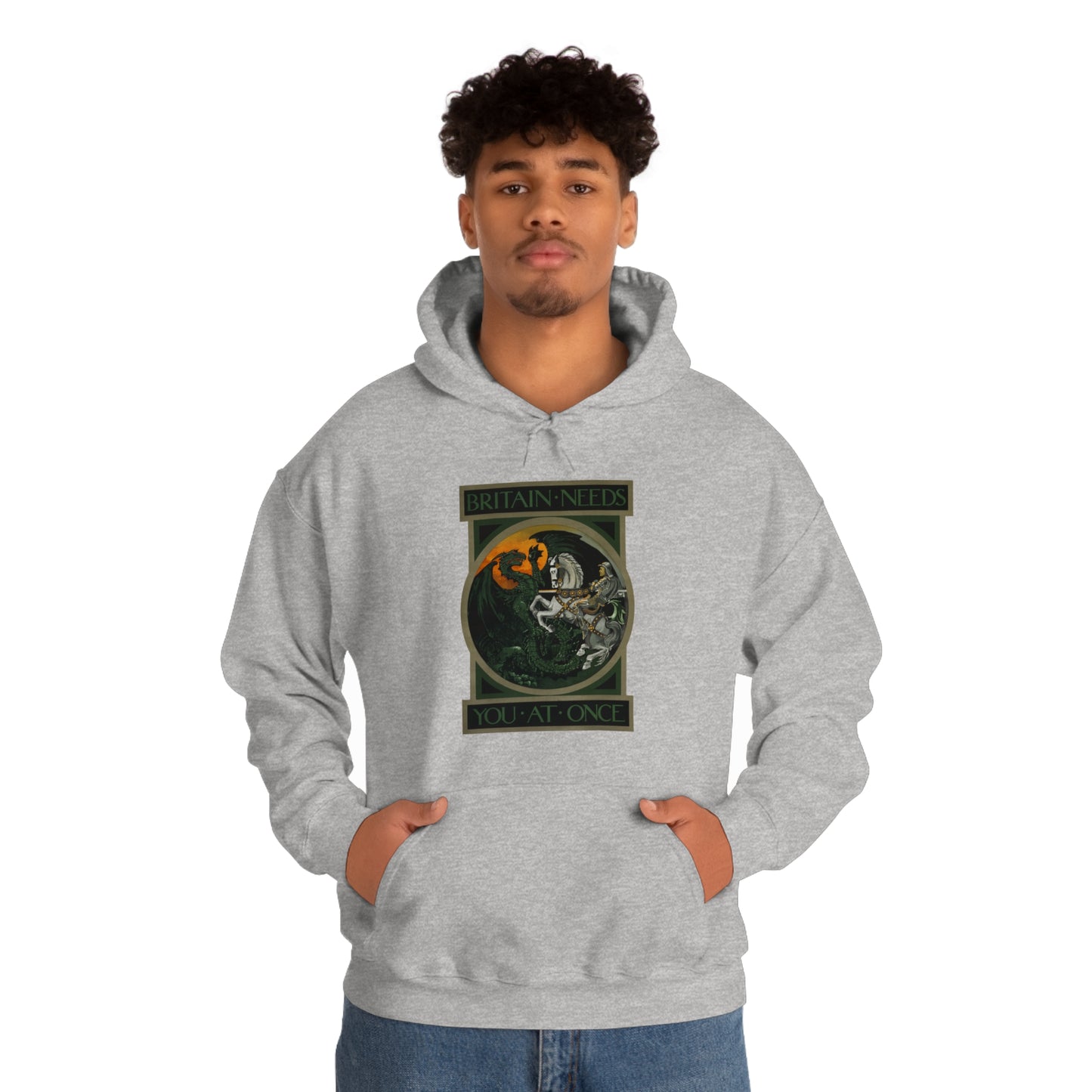 Vintage 'Britain Needs You' Hooded Sweatshirt