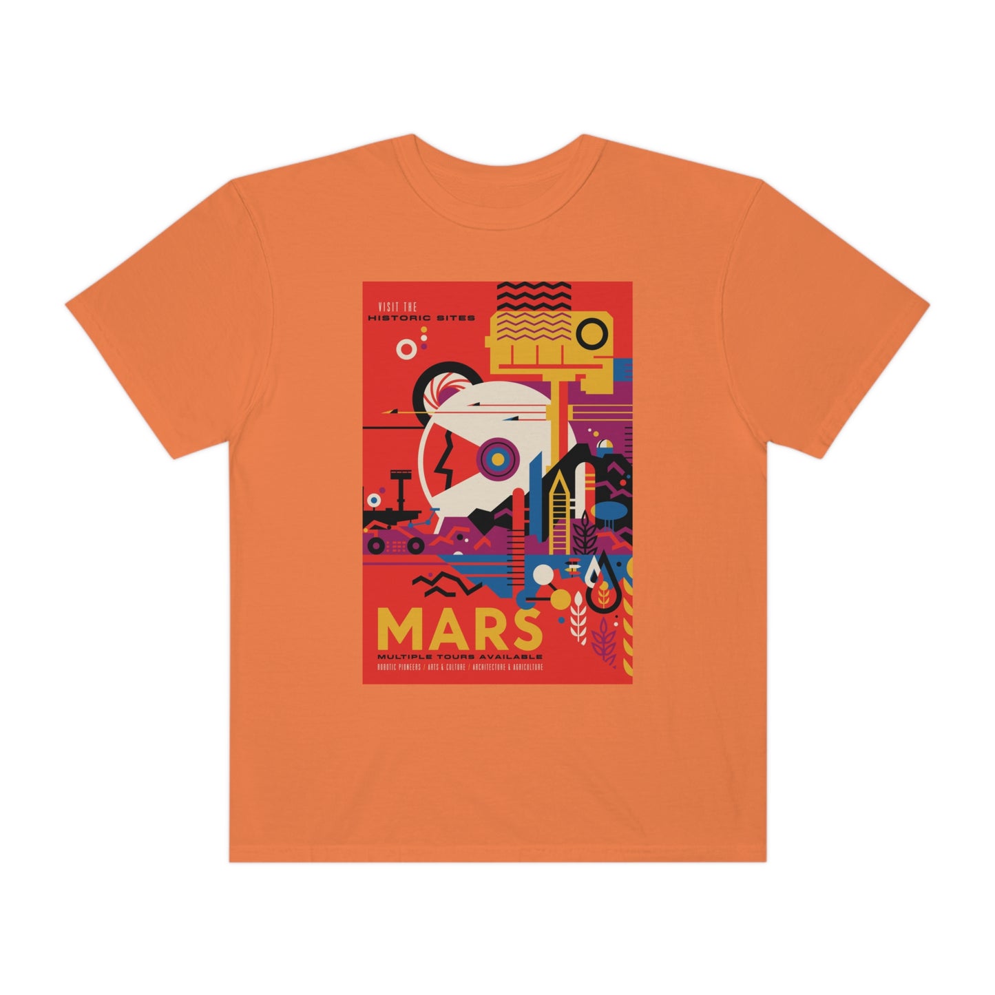 Retrofuturist Mars Tourism Print Shirt