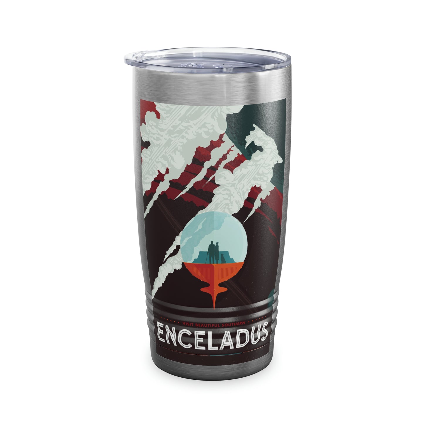 Retrofuturist Space Tourism to Celadus Ringneck Tumbler, 20oz