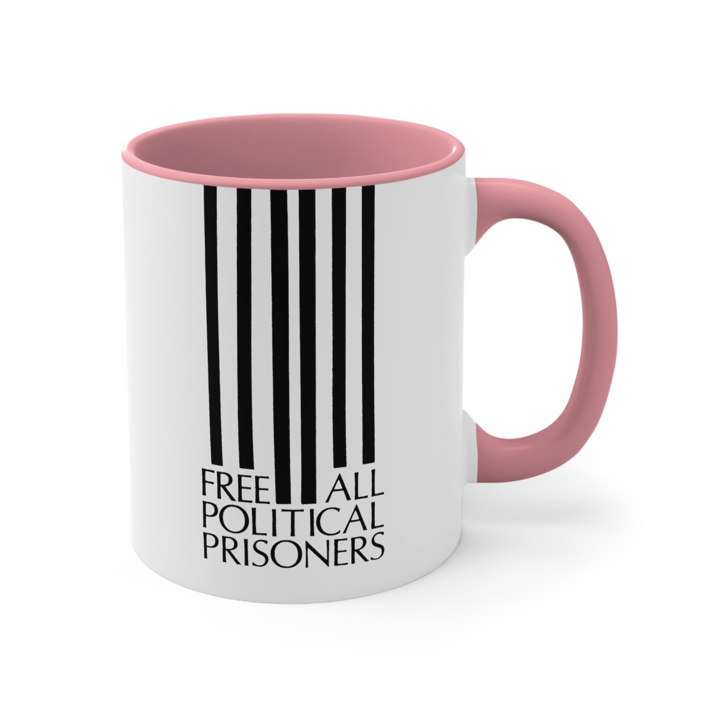 'Free All Political Prisoners' Accent Coffee Mug, 11oz