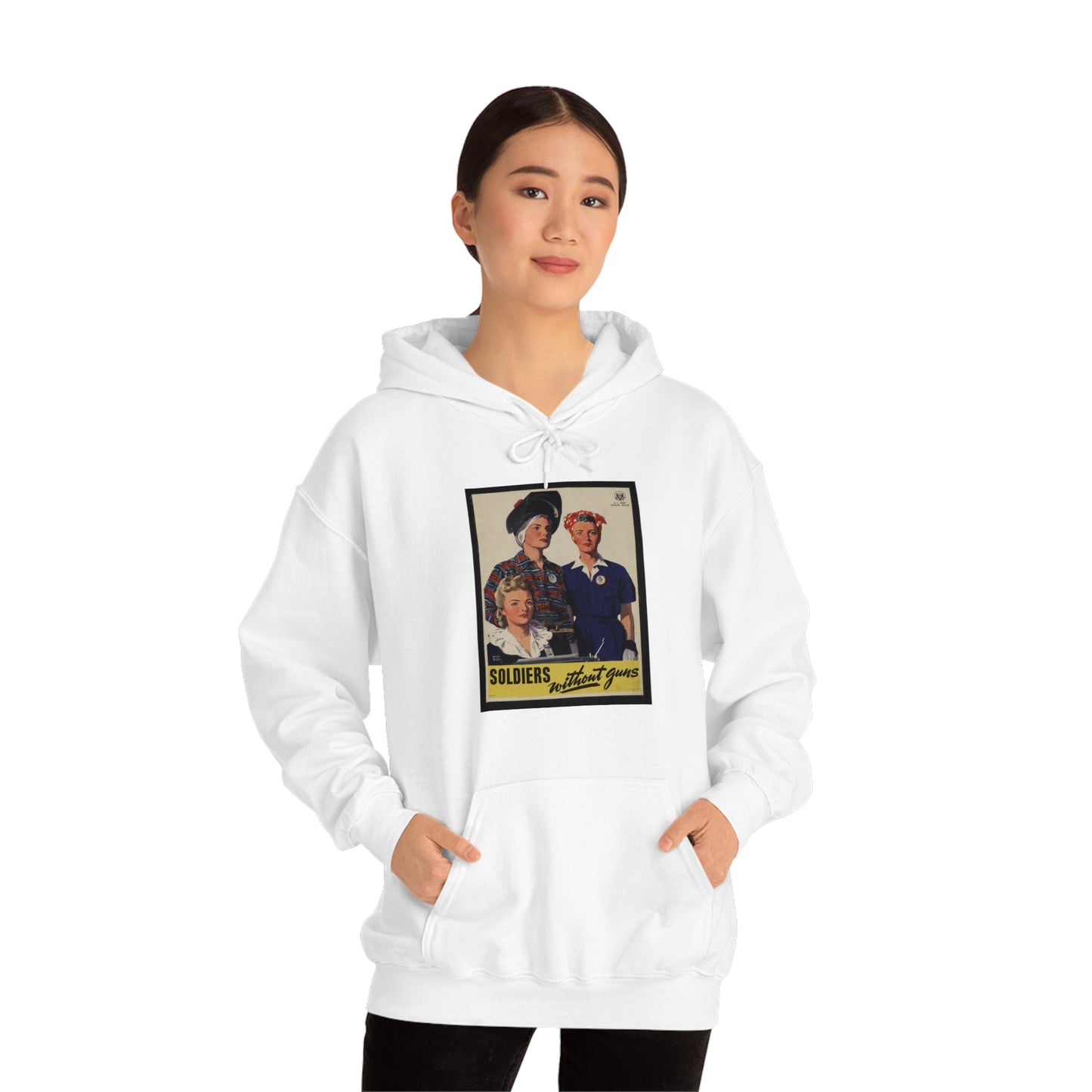 Vintage 'Soldiers Without Guns' Hooded Sweatshirt