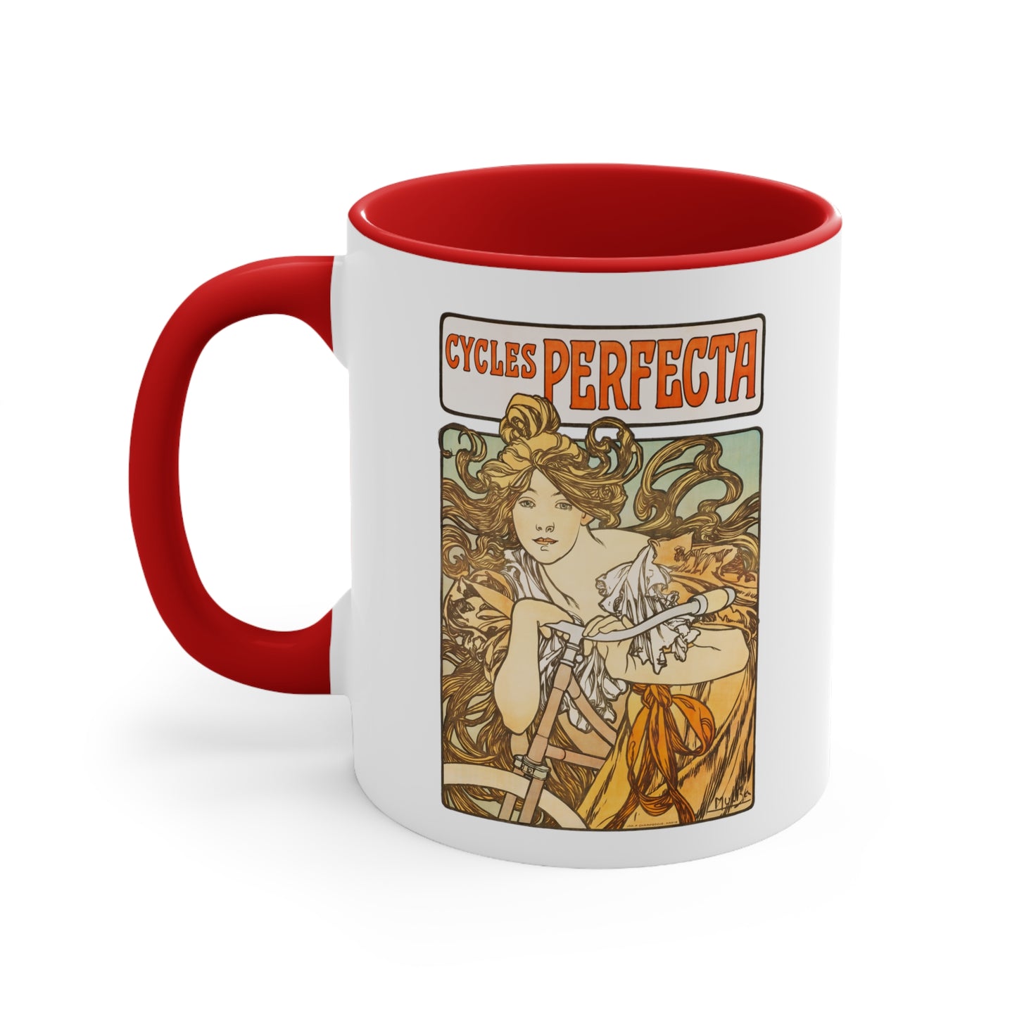 Vintage Cycles Perfecta Accent Coffee Mug, 11oz