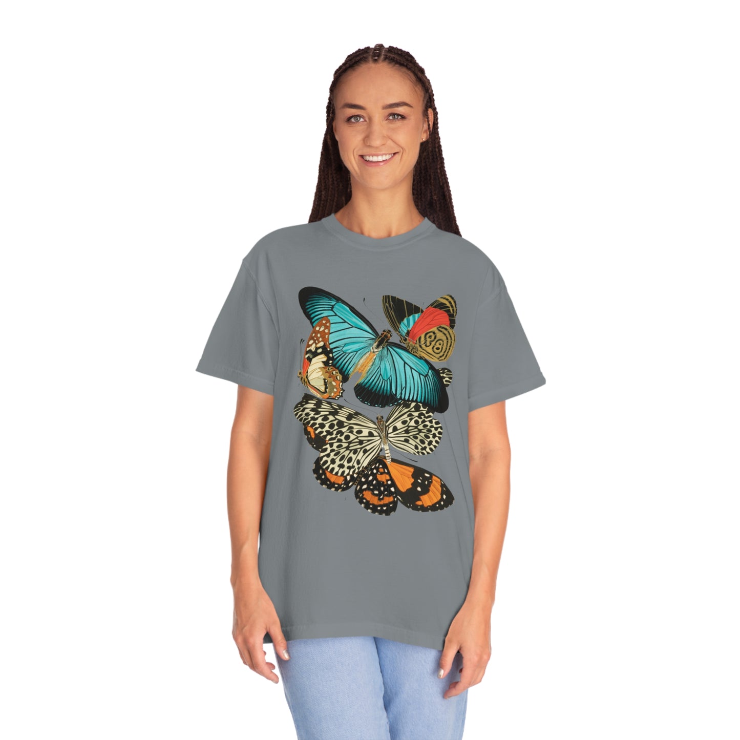 Art Deco Butterfly Print Shirt