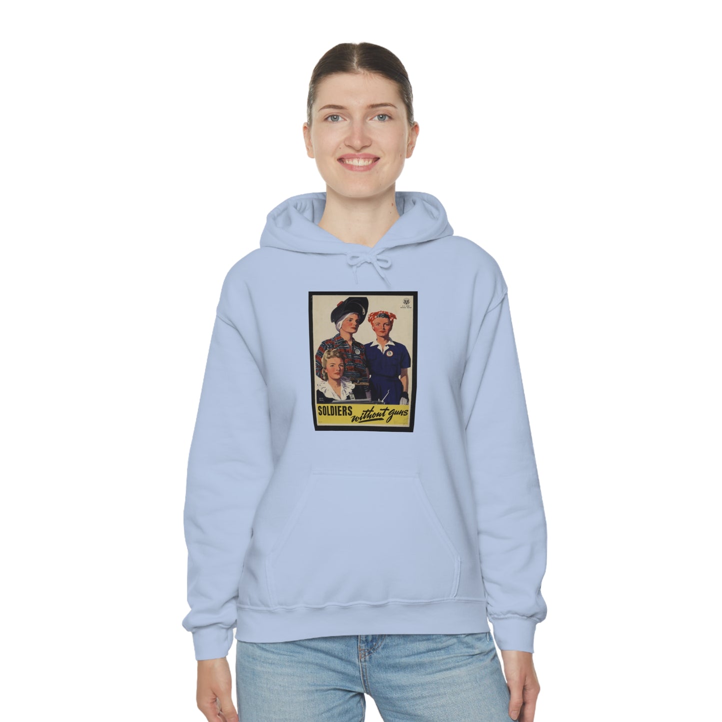 Vintage 'Soldiers Without Guns' Hooded Sweatshirt