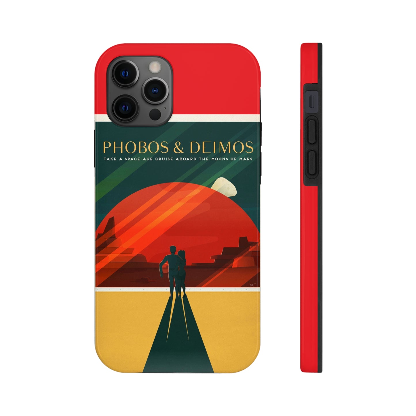 Retrofuturist Mars Space Tourism Tough Phone Cases