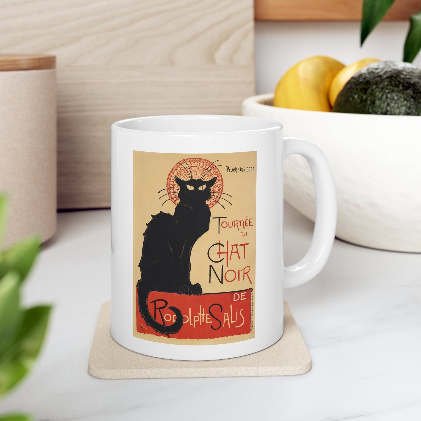 'Le Chat Noir' Ceramic Mug 11oz