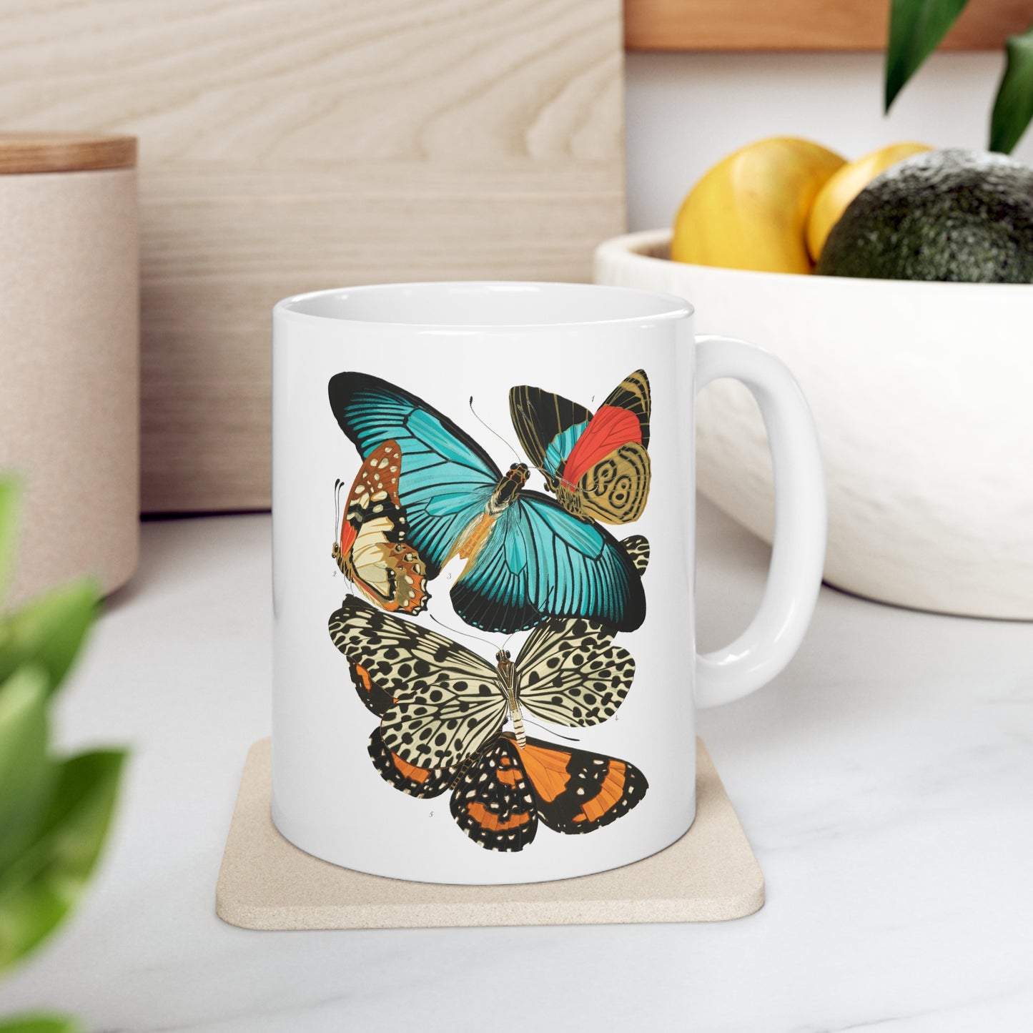 Vintage Butterflies Ceramic Mug 11oz