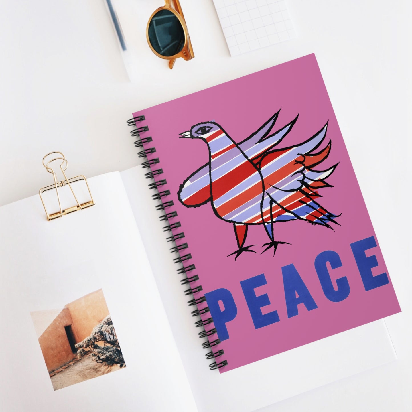 Peace Dove Spiral Notebook - Ruled Line