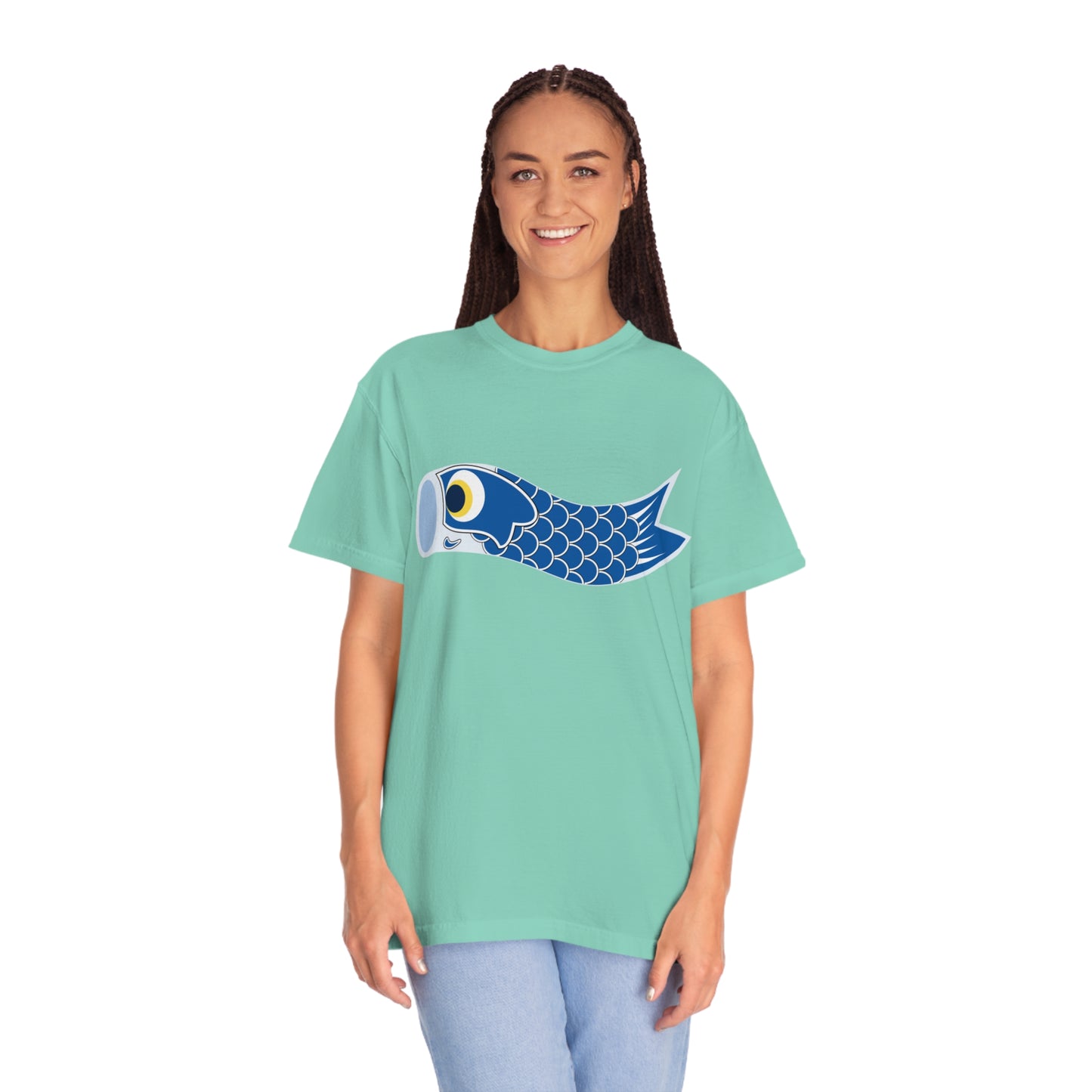 Blue Koinobori (Carp Kite) Print Shirt