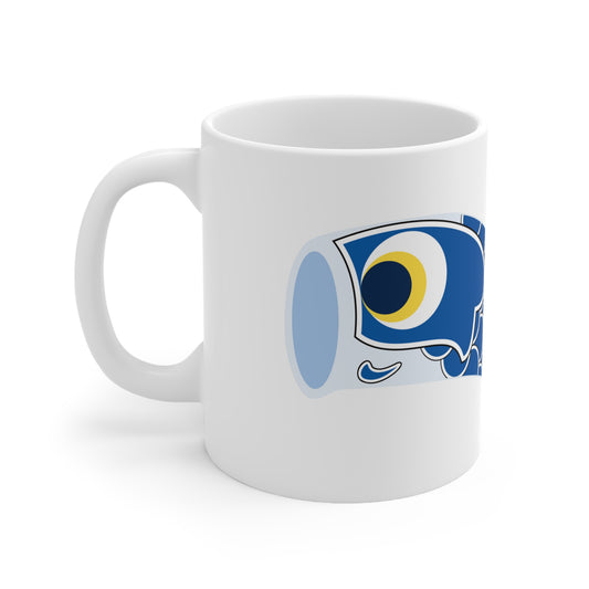 Blue Koinobori (Carp Streamer) Ceramic Mug 11oz