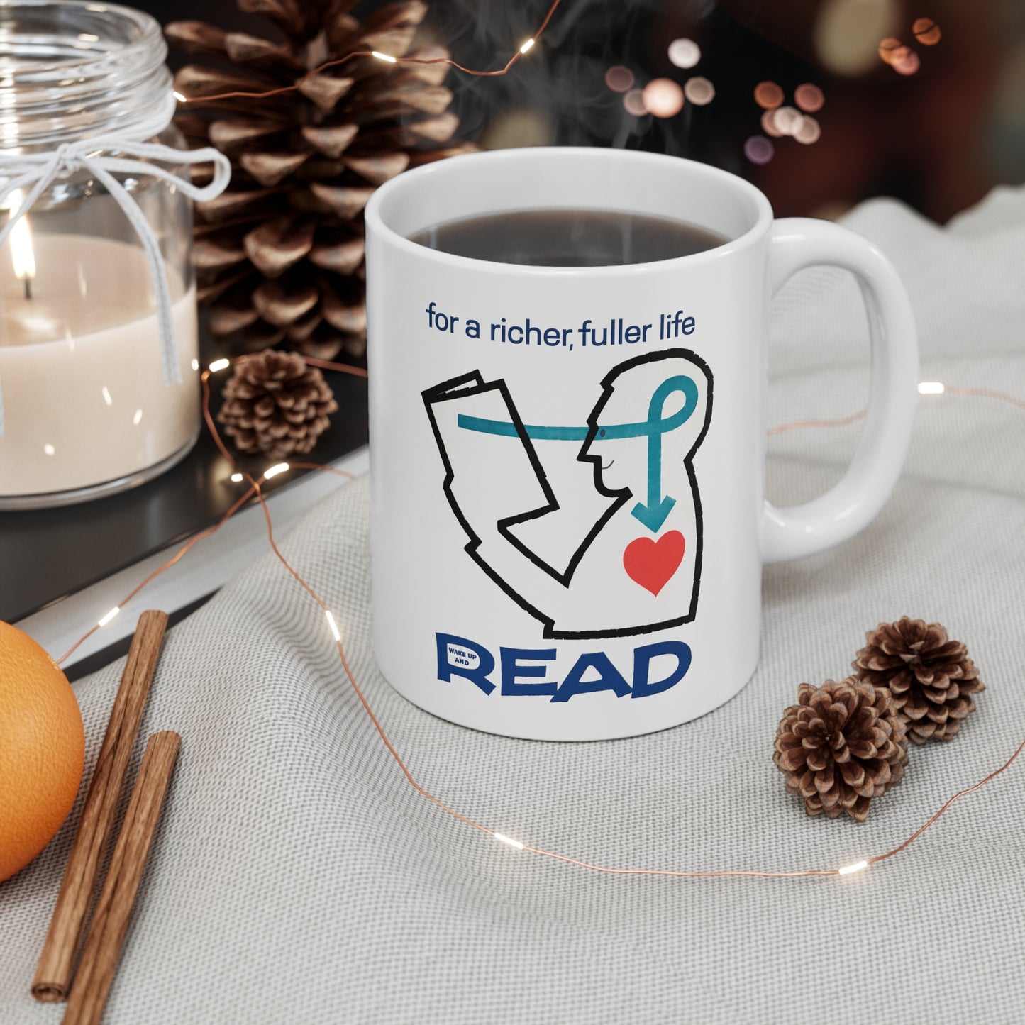 'For a Richer Life, Read' Ceramic Mug 11oz