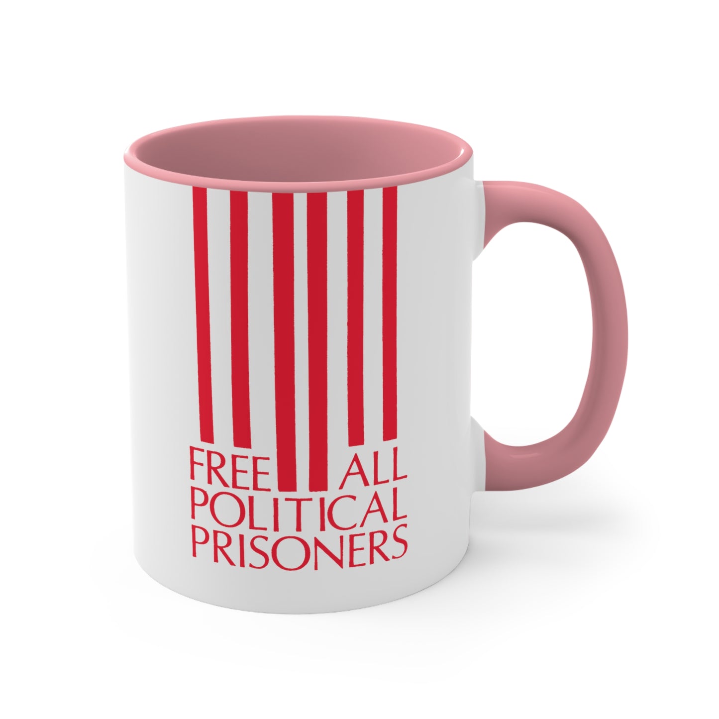 'Free All Political Prisoners' Accent Coffee Mug, 11oz